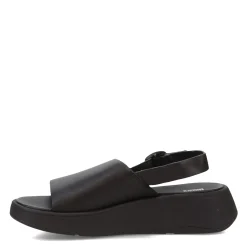 Women's , F-Mode Leather Flatform Back-Strap Sandal-FitFlop Sale