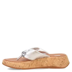 Sale FitFlop Women's , F-Mode Twist Flatform Thong Sandal Silver