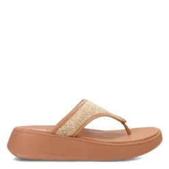 Hot FitFlop Women's , F-Mode Woven Flatform Toe Post Sandal Tan