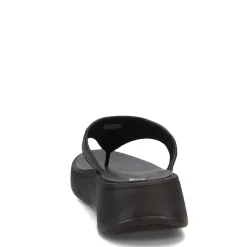 Online FitFlop Women's , F-Mode Woven Flatform Toe Post Sandal Black