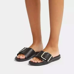 FitFlop Women's , Gracie Maxi Buckle Slide Black