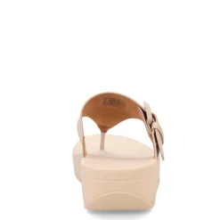 Outlet FitFlop Women's , Lulu Covered Buckle Thong Sandal Beige
