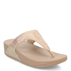 FitFlop Women's , Lulu Crystal Thong Sandal Latte Beige