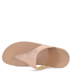 FitFlop Women's , Lulu Crystal Thong Sandal Latte Beige