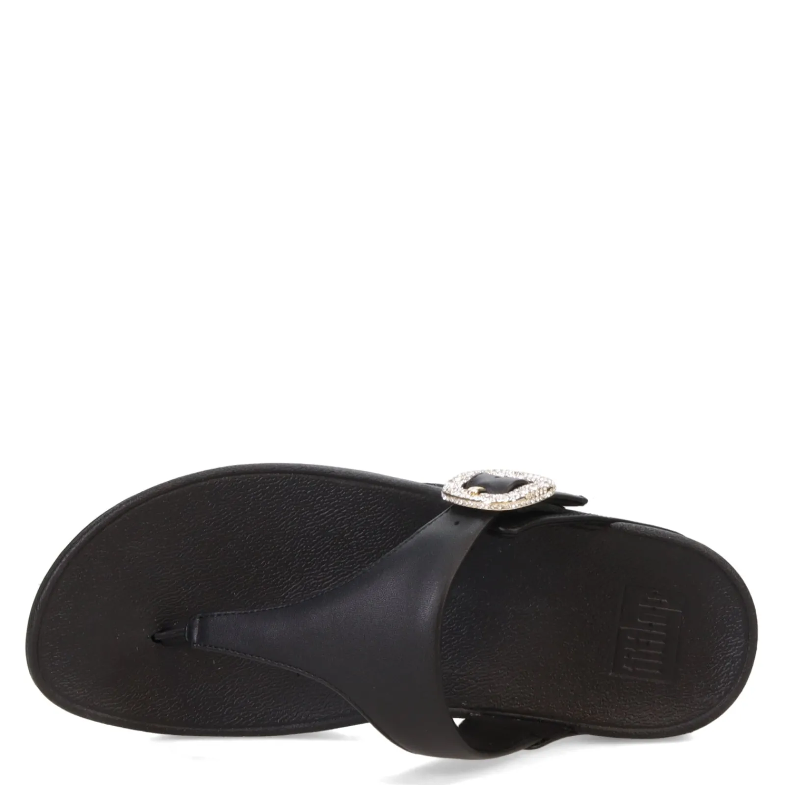 Discount FitFlop Women's , Lulu Crystal Buckle Thong Sandal Black
