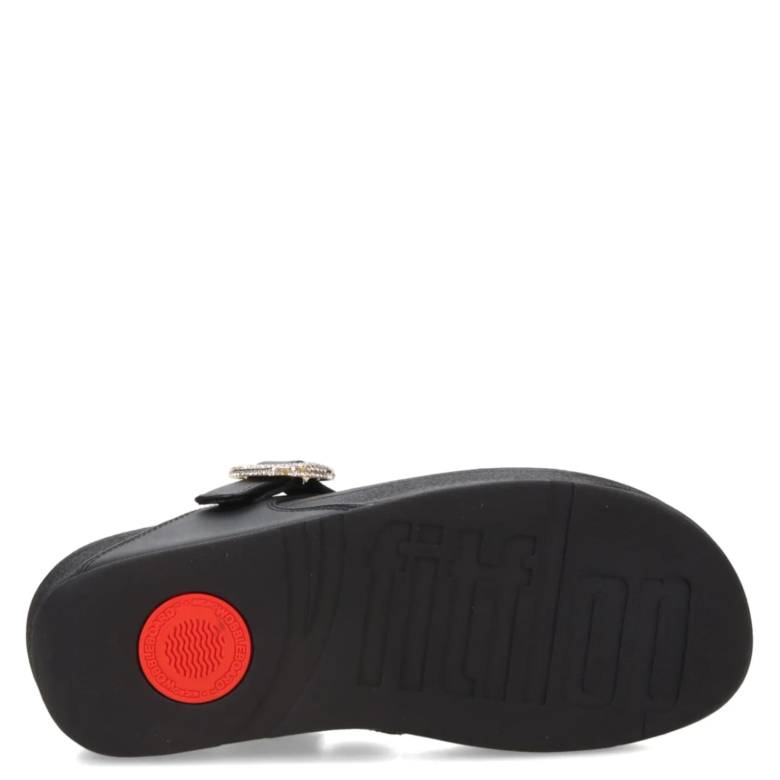 Discount FitFlop Women's , Lulu Crystal Buckle Thong Sandal Black