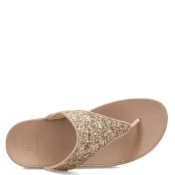 Discount FitFlop Women's , Lulu Glitter Thong Sandal Latte Beige