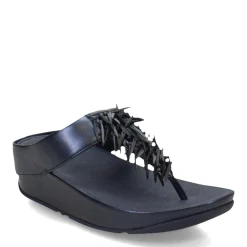 New FitFlop Women's , Rumba Beaded Metallic Toe-Post Sandal Metallic Navy