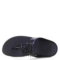 New FitFlop Women's , Rumba Beaded Metallic Toe-Post Sandal Metallic Navy