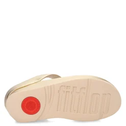 Sale FitFlop Women's , Rumba Beaded Metallic Toe-Post Sandal Platinum