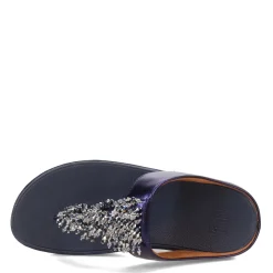Best FitFlop Women's , Rumba Beaded Toe-Post Sandal Midnight Navy