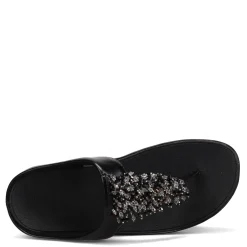 Outlet FitFlop Women's , Rumba Beaded Toe-Post Sandal Black