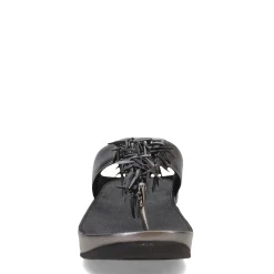 Clearance FitFlop Women's , Rumba Beaded Metallic Toe-Post Sandal Pewter Black