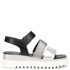 Clearance Gabor Women's , Wedge 64.610 Sandal Black / Silver