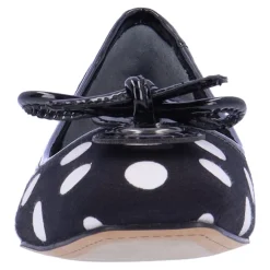 Best J Renee Women's , Edie Flat Black/White Polka Dot