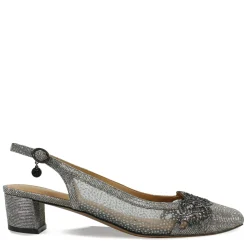 Hot J Renee Women's , Faleece Pump Pewter Glitter