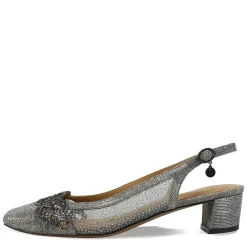 Hot J Renee Women's , Faleece Pump Pewter Glitter