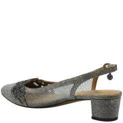 Hot J Renee Women's , Faleece Pump Pewter Glitter