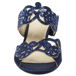 Discount J Renee Women's , Francie Sandal Navy Satin