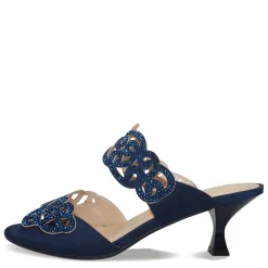 Discount J Renee Women's , Francie Sandal Navy Satin