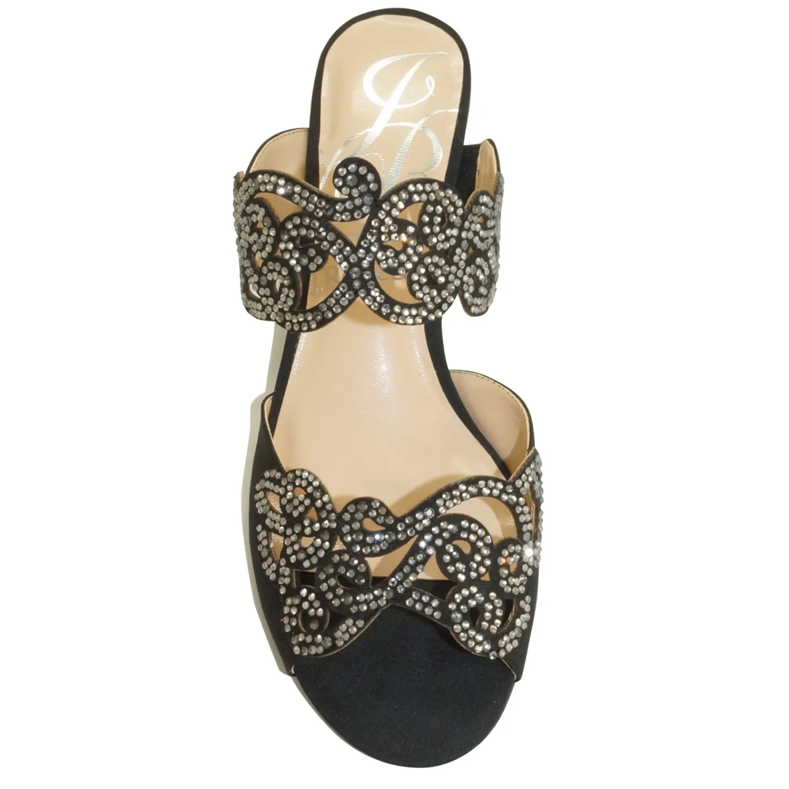 Clearance J Renee Women's , Francie Sandal Black Satin