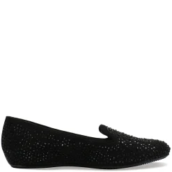 Hot J Renee Women's , Hanuko Flat Black Suede