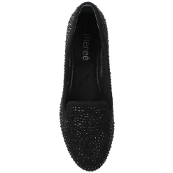 Hot J Renee Women's , Hanuko Flat Black Suede