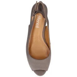 Discount J Renee Women's , Jenvey Sandal Grey Satin