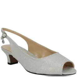 Sale J Renee Women's , Jenvey Sandal Silver Glitter