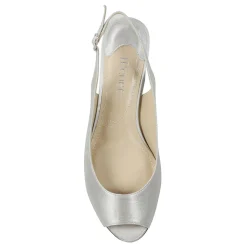 New J Renee Women's , Jenvey Sandal Silver Satin