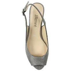 Hot J Renee Women's , Jenvey Sandal Pewter Glitter