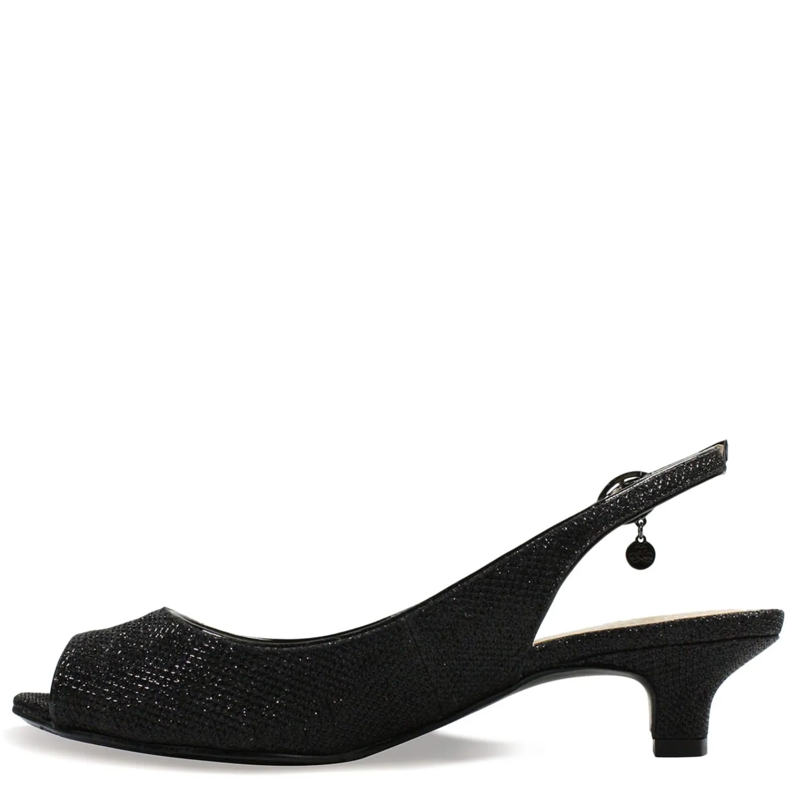 J Renee Women's , Jenvey Sandal Black Glitter