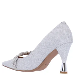 Hot J Renee Women's , Nyomee Pump Silver Glitter