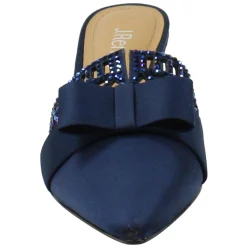 Sale J Renee Women's , Randa Mule Navy Satin