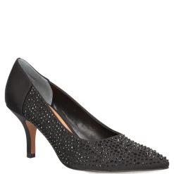Outlet J Renee Women's , Rishna Pump Black Satin