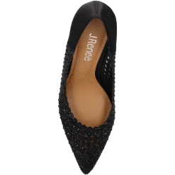 Outlet J Renee Women's , Sesily Pump Black Satin