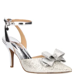 J Renee Women's , Shanaya Pump Silver Glitter