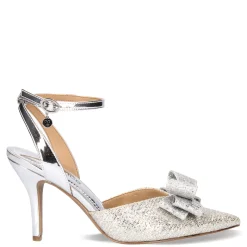 J Renee Women's , Shanaya Pump Silver Glitter