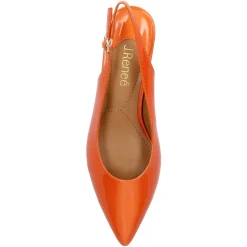 J Renee Women's , Shayanne Pump Orange Patent