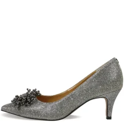 Discount J Renee Women's , Tacitha Pump Pewter Glitter
