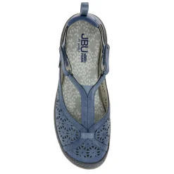 New JBU by Jambu Women's , Daffodil Slip-On - Wide Width Denim