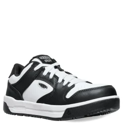 New KEEN Utility Women's , Overton Comp Toe Work Sneaker White/Black