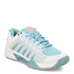 Best K-Swiss Women's , Express Light Pickleball Shoe White/Nile Blue/Desert Flower
