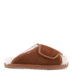 Discount Lamo Women's , APMA Slide Wrap Slipper - Wide Width Chestnut