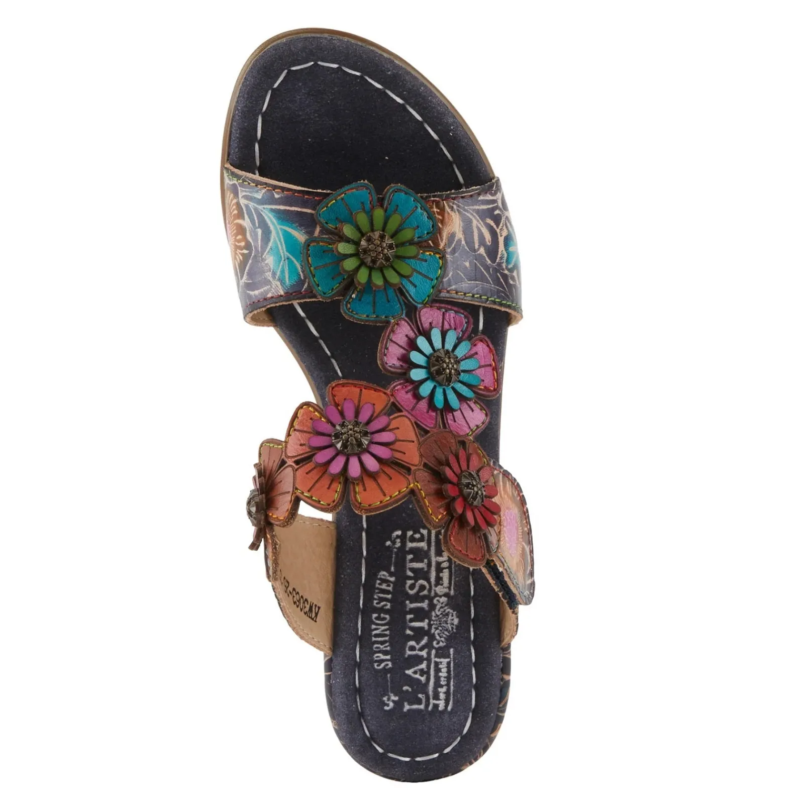 Discount L Artiste Women's L'Artiste By Spring Step, Summerfun Sandal Navy Multi