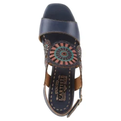 Discount L Artiste Women's L'Artiste By Spring Step, Pinwheel Sandal Blue