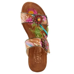 Clearance L Artiste Women's L'Artiste By Spring Step, Moai Sandal Tan Multi