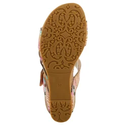 Clearance L Artiste Women's L'Artiste By Spring Step, Moai Sandal Tan Multi