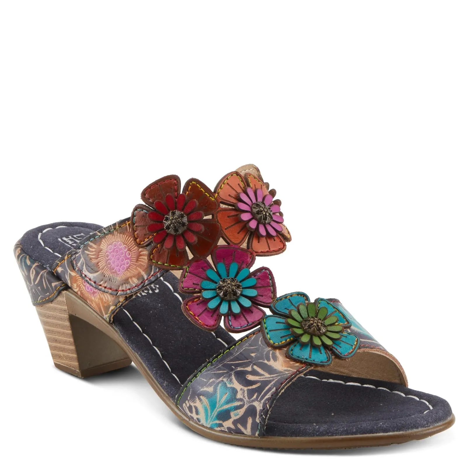 Discount L Artiste Women's L'Artiste By Spring Step, Summerfun Sandal Navy Multi