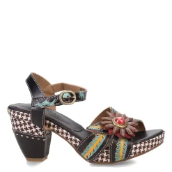 Discount L Artiste Women's L'Artiste by Spring Step, Astarr Sandal Black Multi